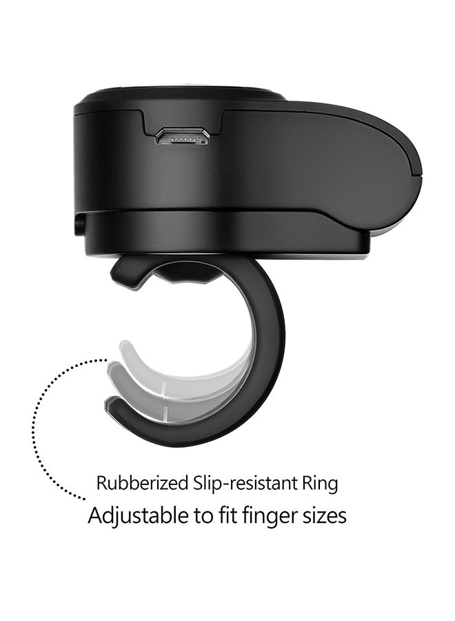 AMERTEER - Rechargeable Wireless Finger Ring Laser Presentation Pointer Black - Image 1