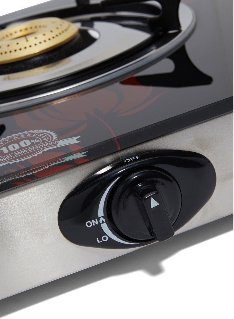 Mebashi 2-Burner Gas Stove ME-GS1002G Black/Red/Silver - Image 4