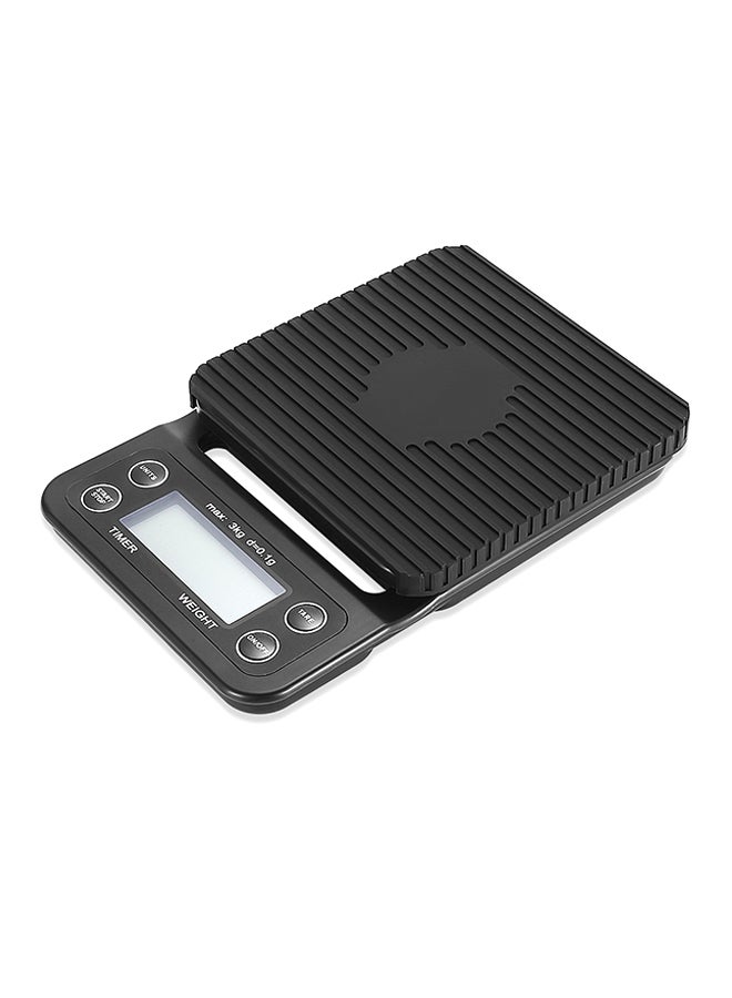 Digital Food Weighing Scale With Timer Black 23.00 x 15.50 x 5.50cm - Image 1