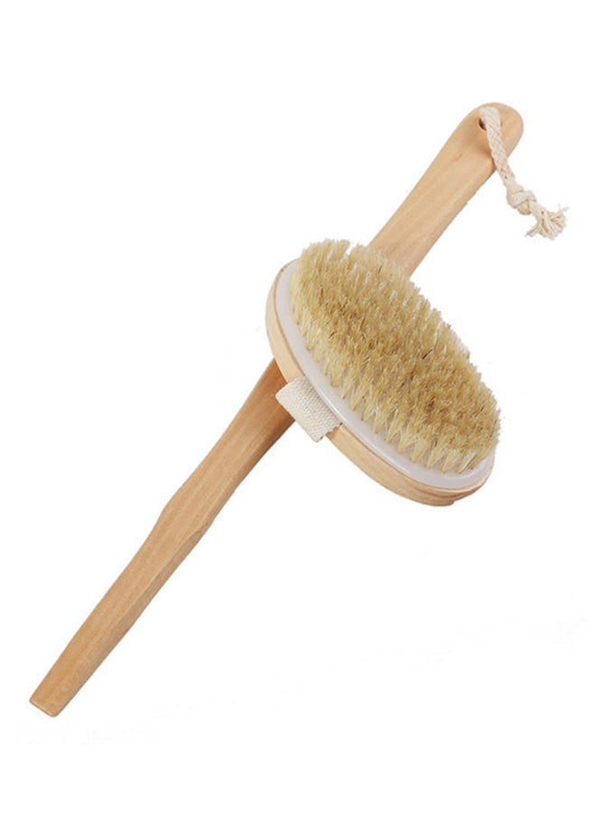 Wooden Bath Brush Brown 42.5x6.5x3cm - Image 2