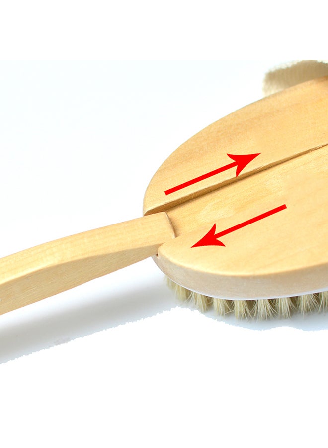 Wooden Bath Brush Brown 42.5x6.5x3cm - Image 3