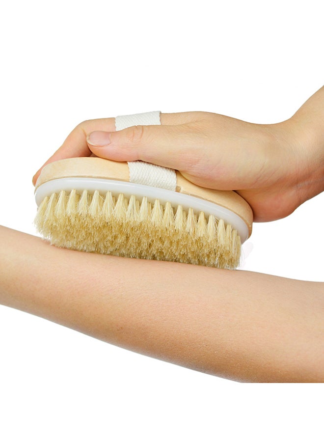 Wooden Bath Brush Brown 42.5x6.5x3cm - Image 4