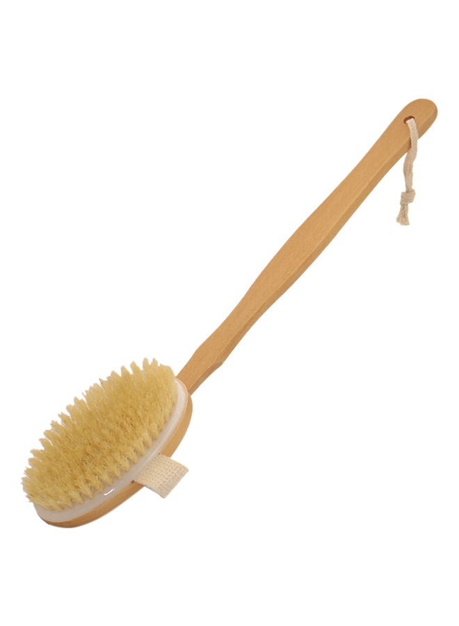 Wooden Bath Brush Brown 42.5x6.5x3cm - Image 1