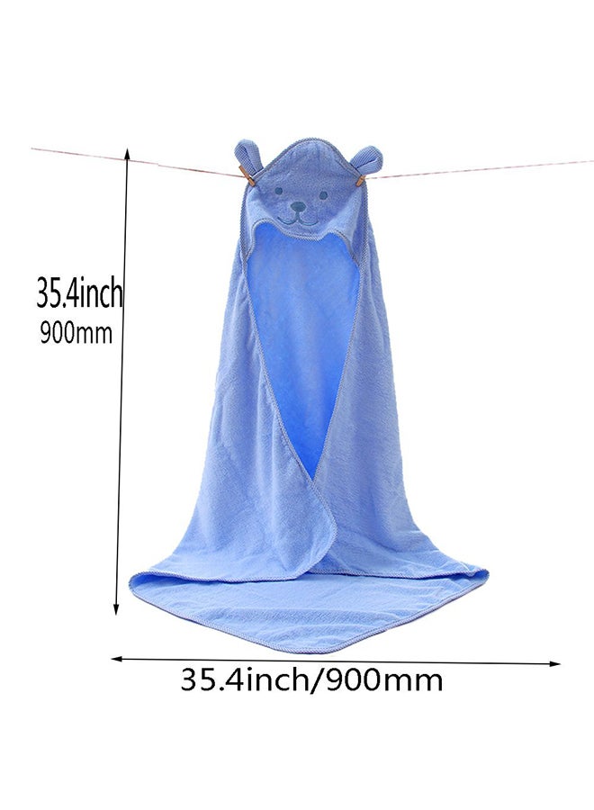 Generic Hooded Bath Towel Blue 90x90cm  - Image 3