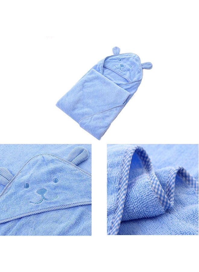 Generic Hooded Bath Towel Blue 90x90cm  - Image 4