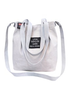 BAGGRA Stitched Detailed Shoulder Bag Grey  - Image 1