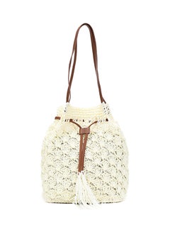 BAGGRA Polyester Bucket Bag White  - Image 1
