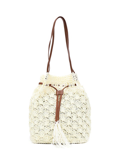 Polyester Bucket Bag White