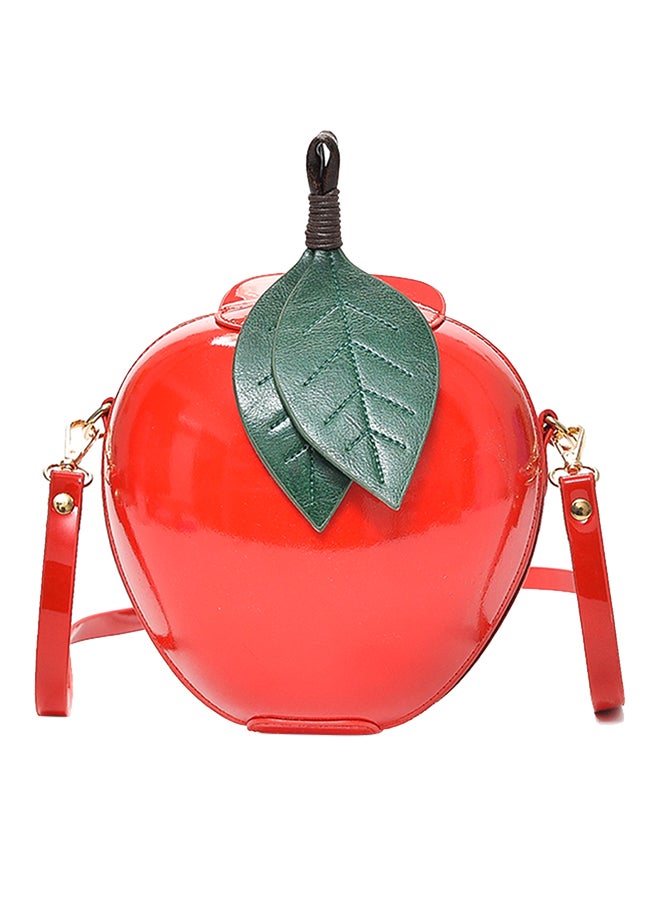 BAGGRA - Zipper Closure Crossbody Bag Red - Image 1