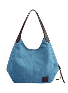 BAGGRA Stitched Detailed Shopper/Tote Blue  - Image 1