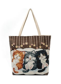 BAGGRA Stitched Detailed Shopper/Tote Multicolour  - Image 1