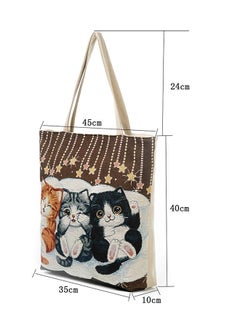 BAGGRA Stitched Detailed Shopper/Tote Multicolour  - Image 3