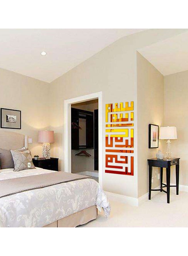 3D Acrylic Mirror Wall Sticker Gold 80x30cm - Image 2