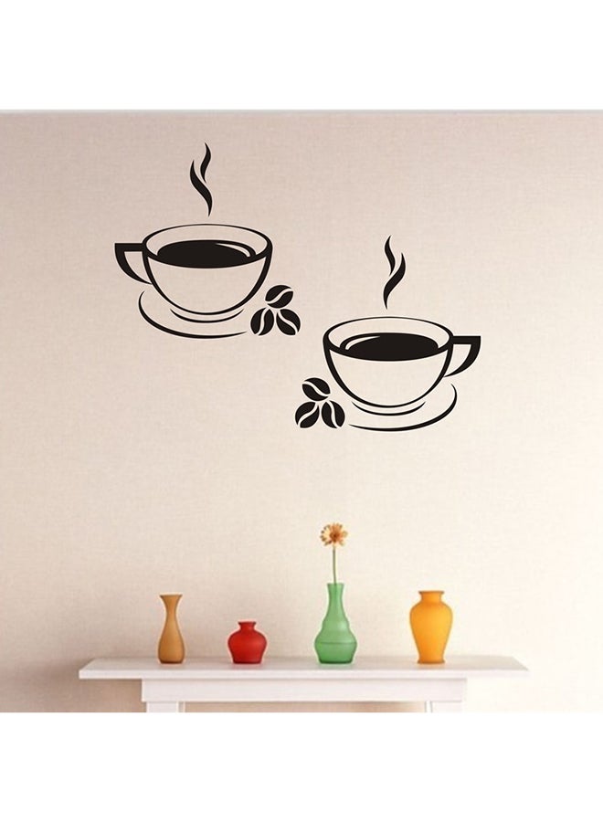 Coffee Time Wall Sticker Black 25x43centimeter - Image 2