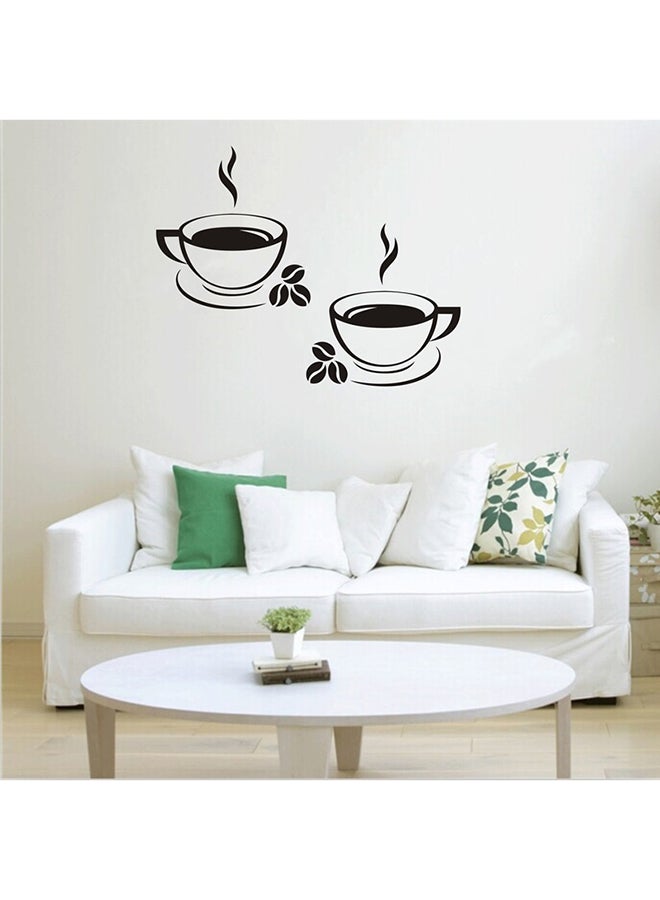 Coffee Time Wall Sticker Black 25x43centimeter - Image 3