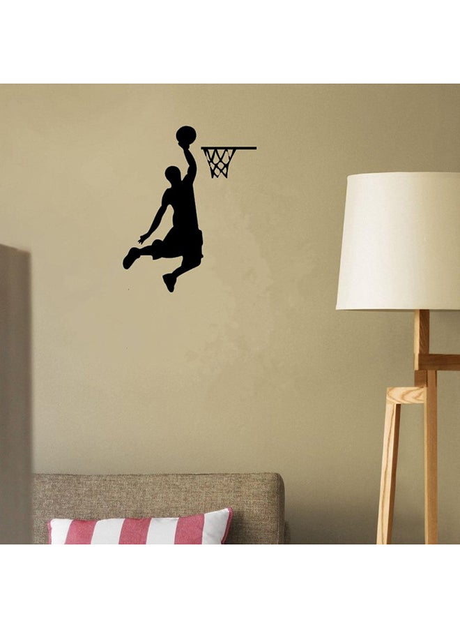 ملصق جداري للاعب كرة سلة أسود 12x10Ø³Ù†ØªÙŠÙ…ØªØ± - Image 1