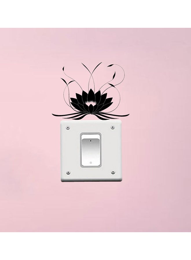 Lotus Wall Sticker Black 15x12cm  - Image 1
