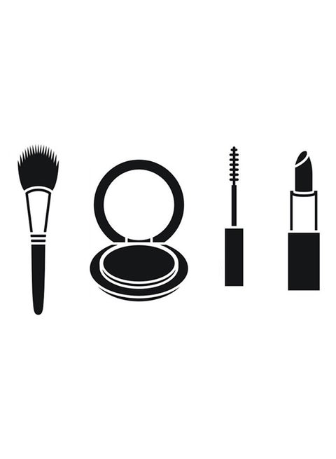 Makeup Wall Sticker Black 45x45centimeter
