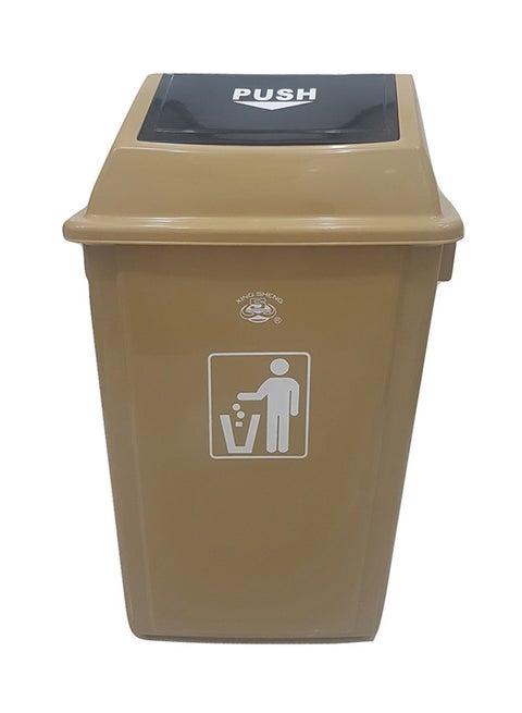 Garbage Bin Beige/Black 60Liters
