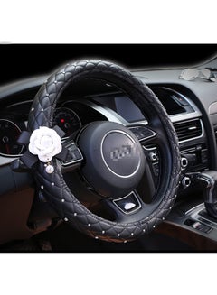 Y&D Crystal Flower Decor Steering Wheel Cover  - Image 4