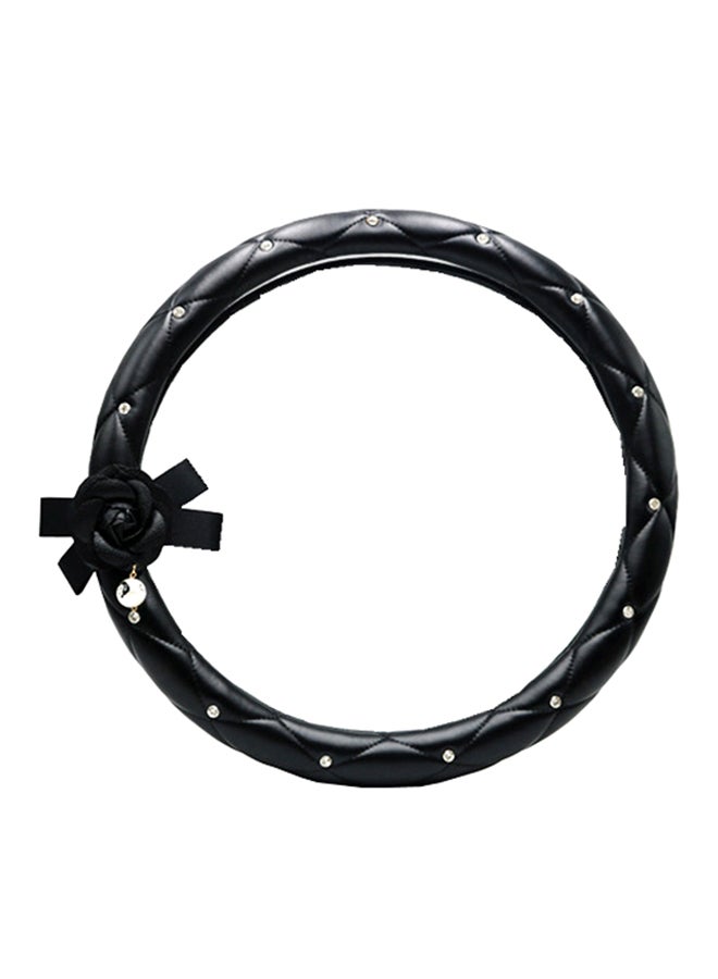Y&D Crystal Flower Decor Steering Wheel Cover  - Image 1