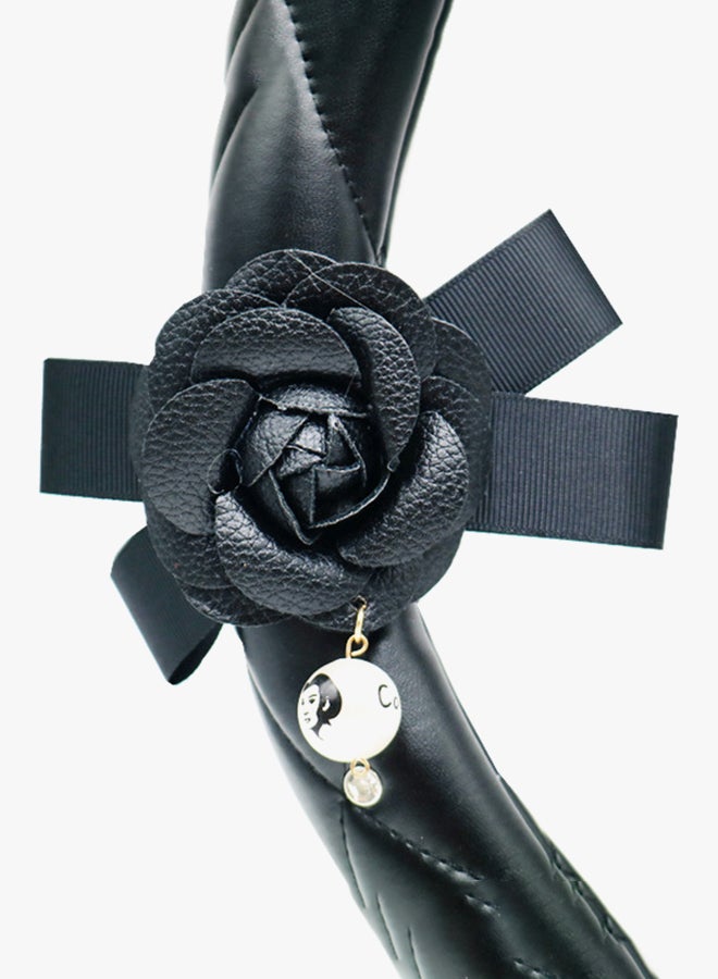 Y&D Crystal Flower Decor Steering Wheel Cover  - Image 3