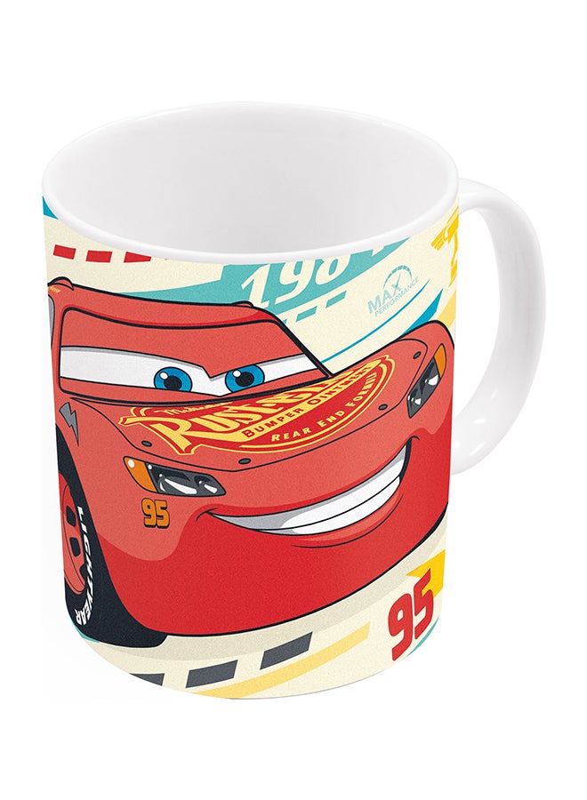 ديزني قدح قهوة مطبوع عليه سيارة نيترو أصفر/أبيض/أخضر - Image 1