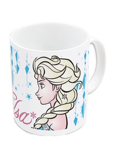 Disney Frozen Let The Magic Flow Printed Coffee Mug White/Beige/Blue  - Image 2