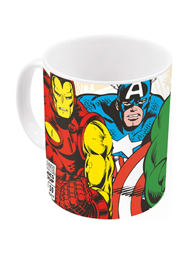 Disney Hulk Iron Man Avengers Printed Mug Blue/Yellow/White - Image 2