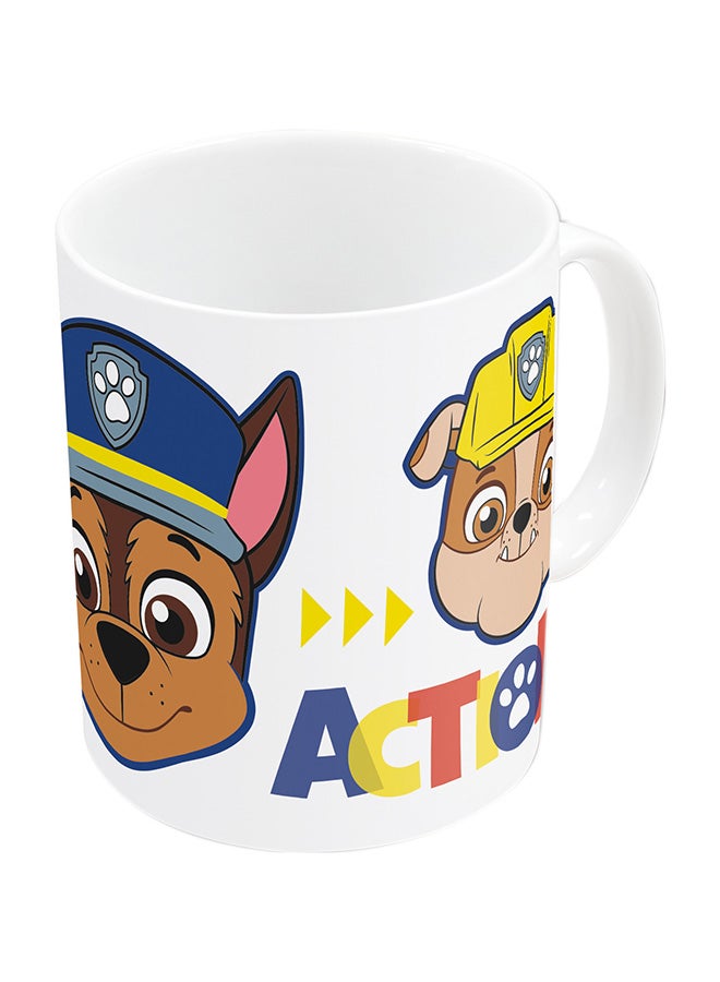 Disney Paw Patrol Boy Printed Coffee Mug White/Yellow/Blue 325ml - Image 1