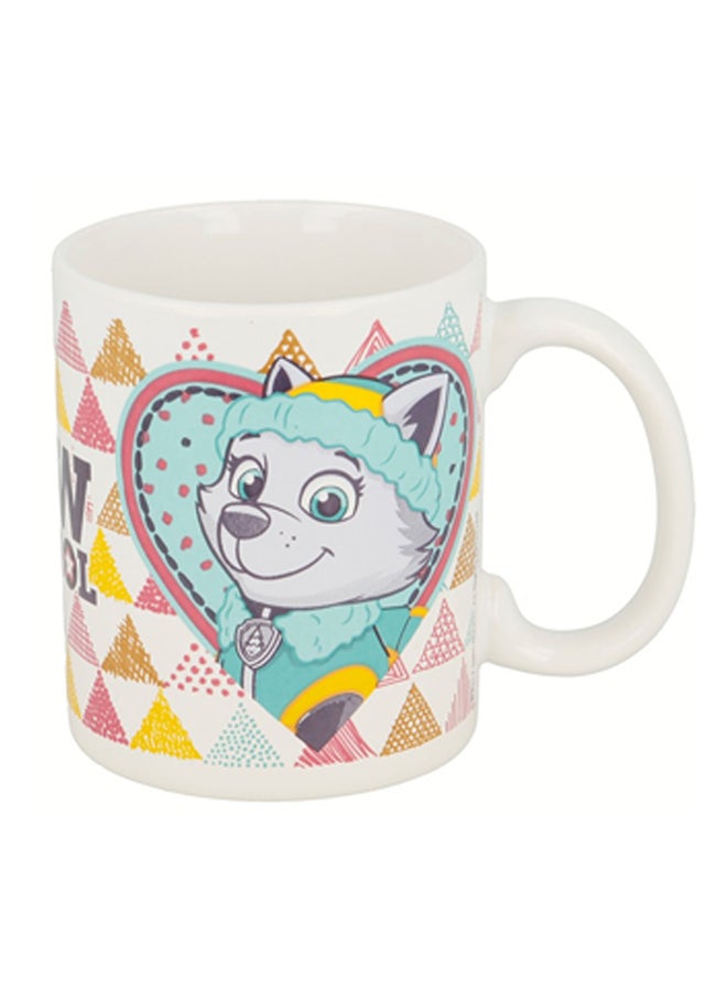 ديزني قدح مطبوع عليه صورة بو باترول غيرل على خلفية من المثلثات أبيض/ بيج/ أزرق - Image 2