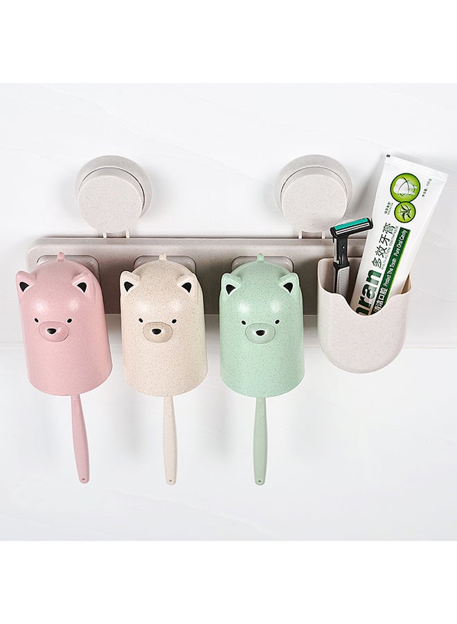 Toothbrush Mug Holder Green/White/Pink 212 x 118 x 60mm - Image 2