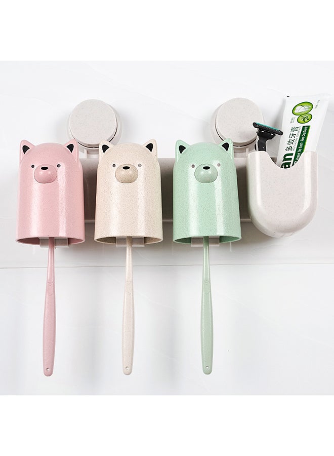 Toothbrush Mug Holder Green/White/Pink 212 x 118 x 60mm - Image 3