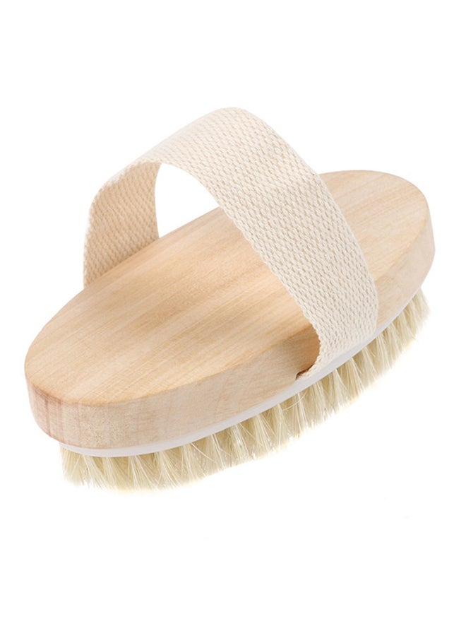 Wooden Shower Brush Sand 12.00 x 6.50 x 5.00cm  - Image 1