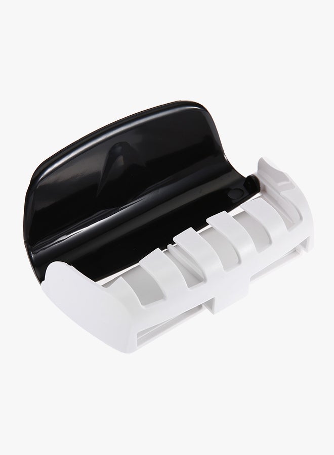 موزع معجون أسنان جداري وحامل فراشي أسنان أسود 5.91 x 2.17 , 5.12 x 2.17سم - Image 2