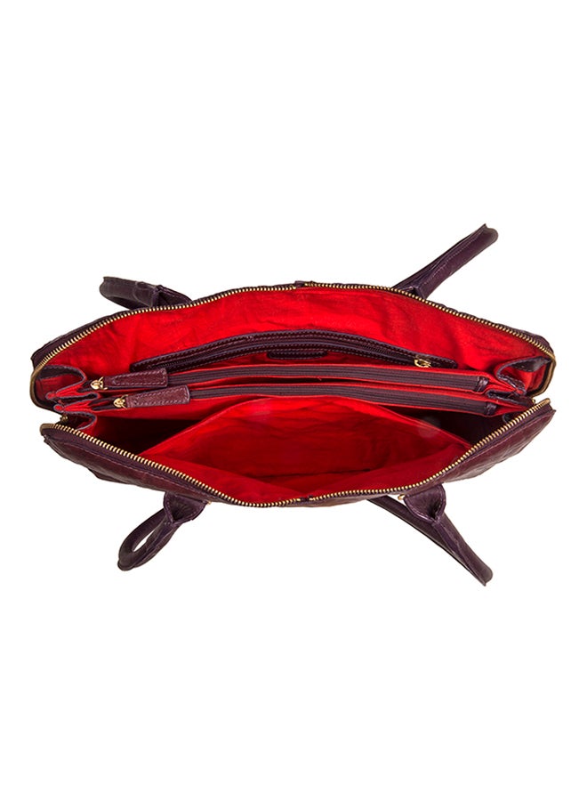 Hidesign - Yangtze Shoulder Bag Burgundy - Image 1