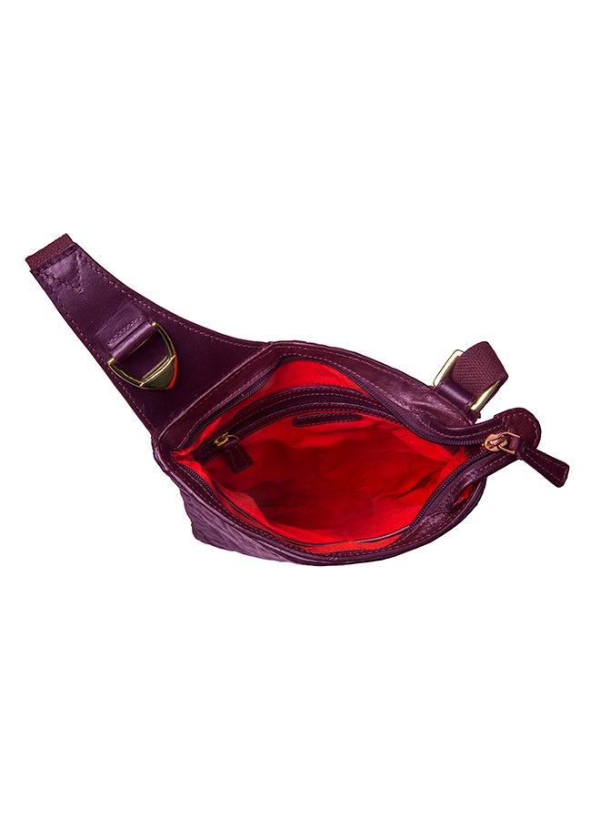 Hidesign Yangtze Crossbody Bag Aubergine  - Image 4
