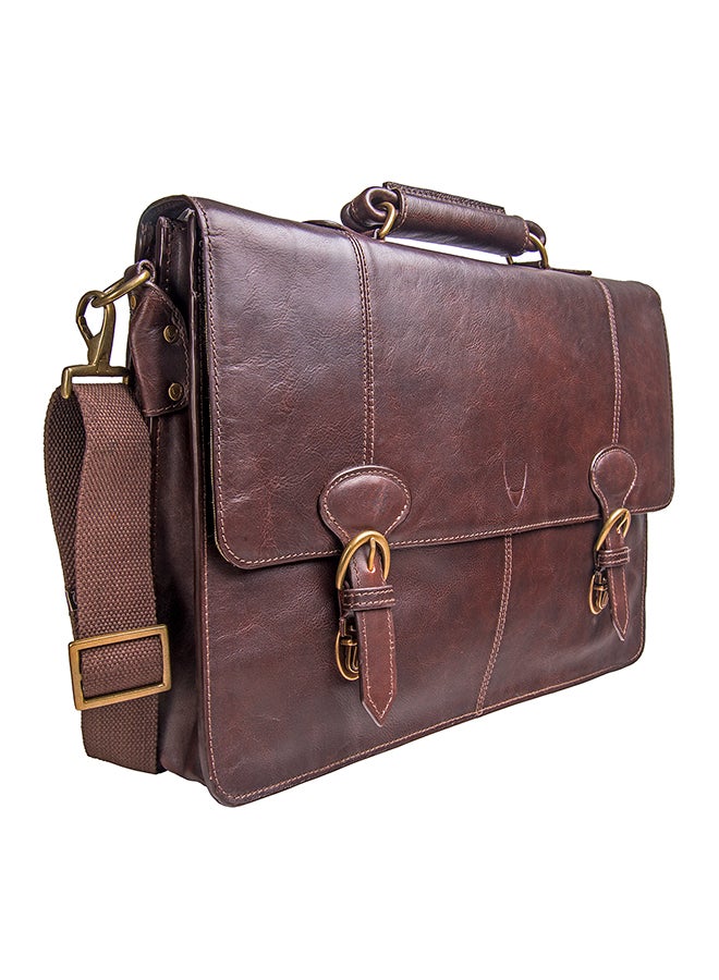 Hidesign - Parker 03 Leather Briefcase Brown - Image 1