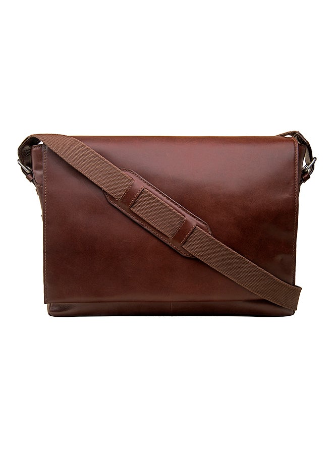 Hidesign - Cooper Leather Messenger Bag Brown - Image 1
