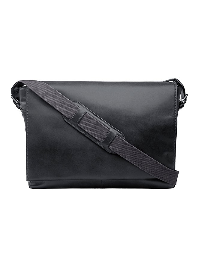 Hidesign - Cooper Leather Messenger Bag Black - Image 1