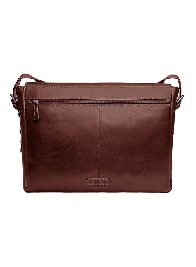 Hidesign - Cooper Leather Messenger Bag Brown - Image 1