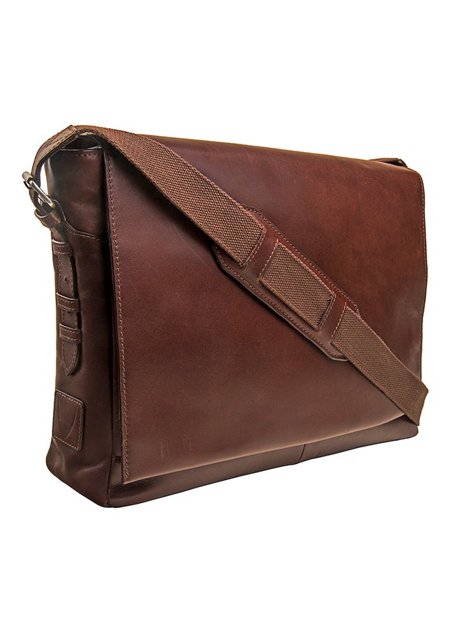 Hidesign - Cooper Leather Messenger Bag Brown - Image 1