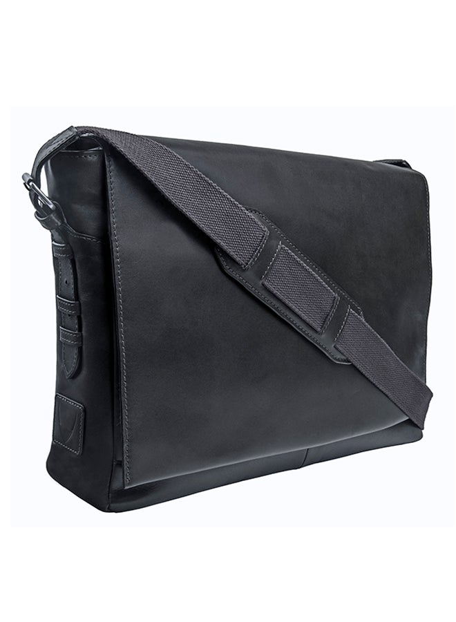 Hidesign - Cooper Leather Messenger Bag Black - Image 1