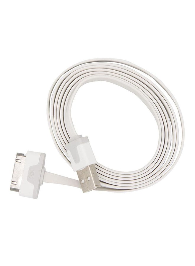 كابل USB للشحن ومزامنة بيانات بـ 30 سناً أبيض - Image 2