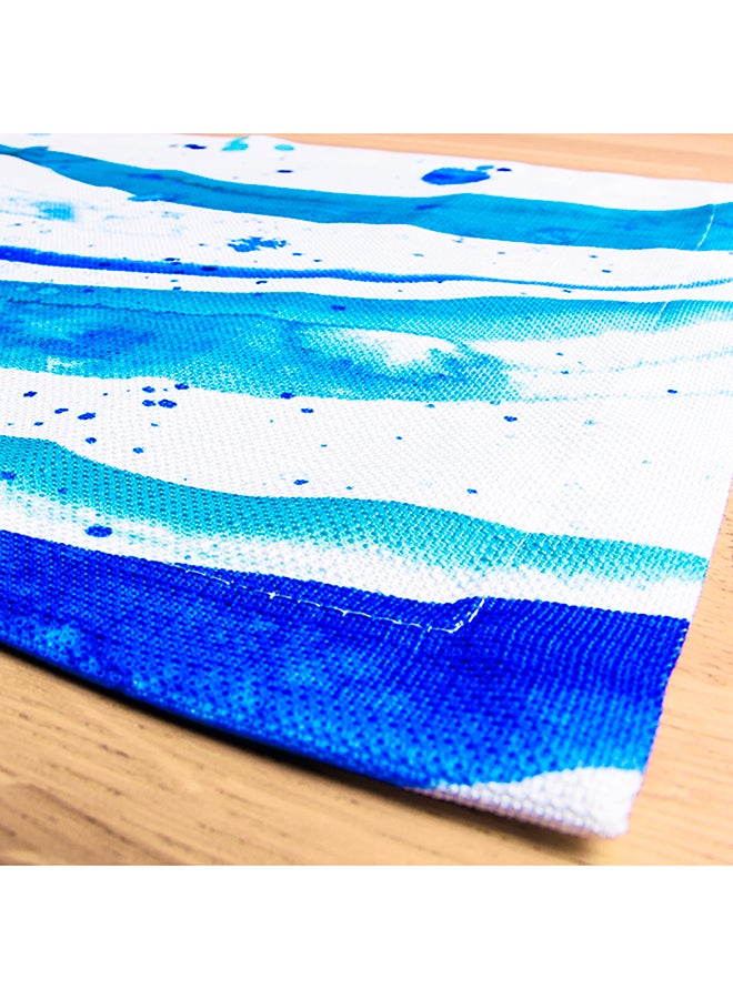 Biggdesign 2-Pieces Anemoss Wave Printed Place Mat Blue/White 50x35cm  - Image 2