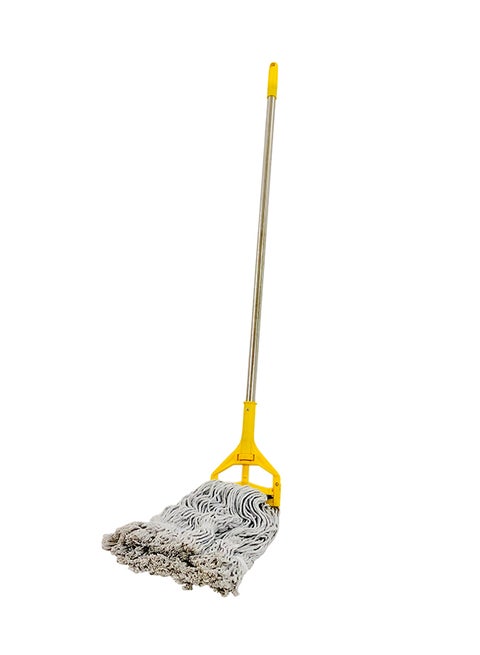 Floor Cleaning Mop White/Yellow/Silver