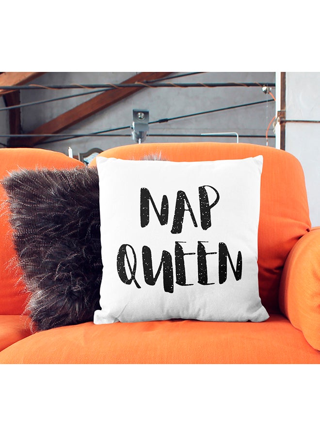 Nap Queen Printed Decorative Pillow White/Black 16x16inch - Image 3