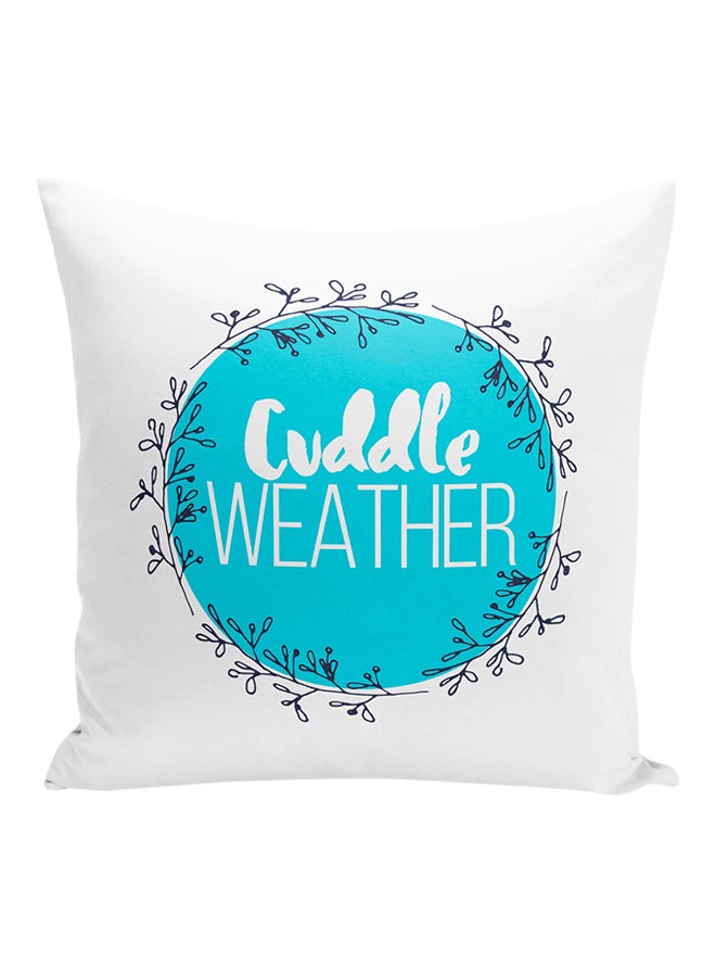 Cuddle Weather Decorative Pillow White/Blue/Black 16x16inch - Image 1