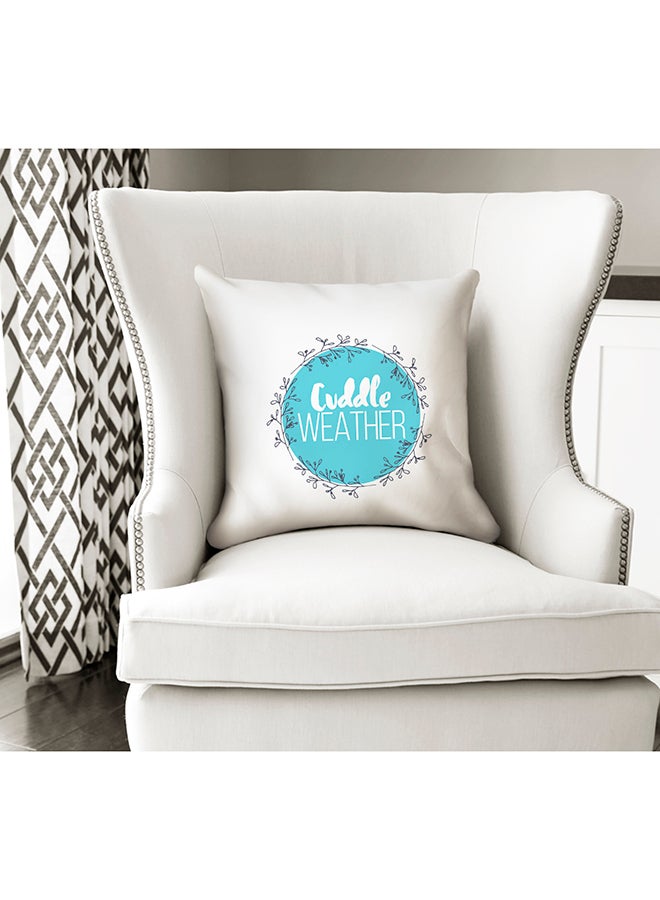 Cuddle Weather Decorative Pillow White/Blue/Black 16x16inch - Image 2