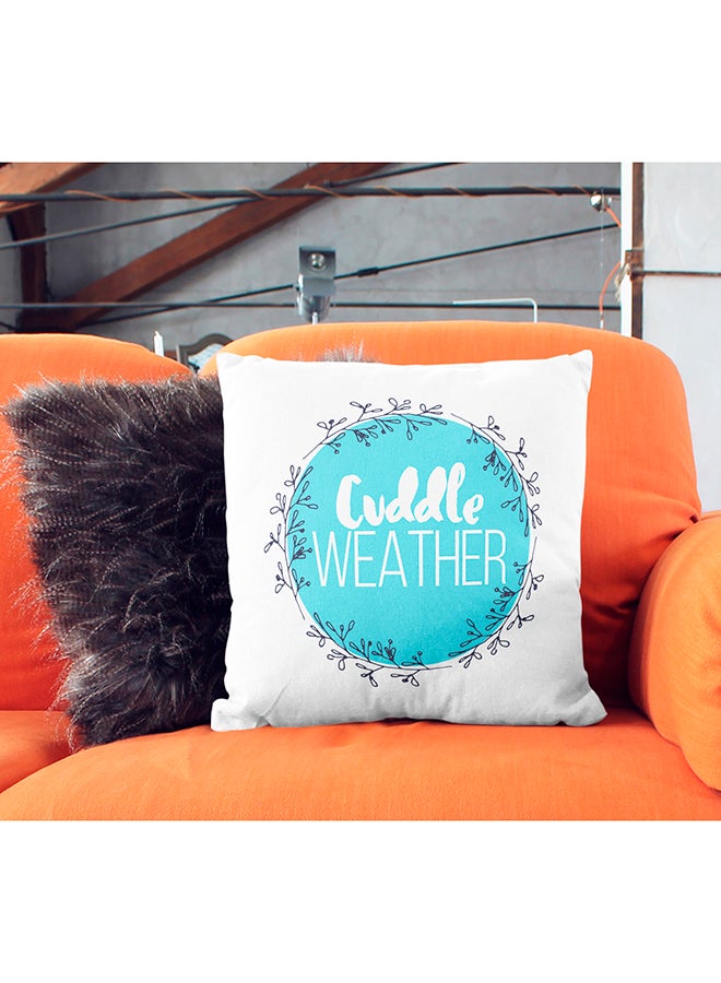 Cuddle Weather Decorative Pillow White/Blue/Black 16x16inch - Image 3